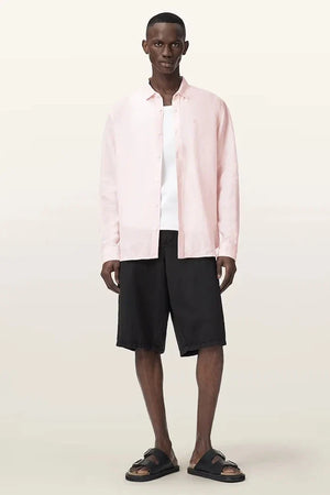 AllSaints erkek keten gömlek LOOM