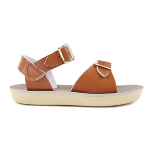 Salt-Water - Surfer Çift Tokalı Deri Su Geçirmez Sandaletler | Camel