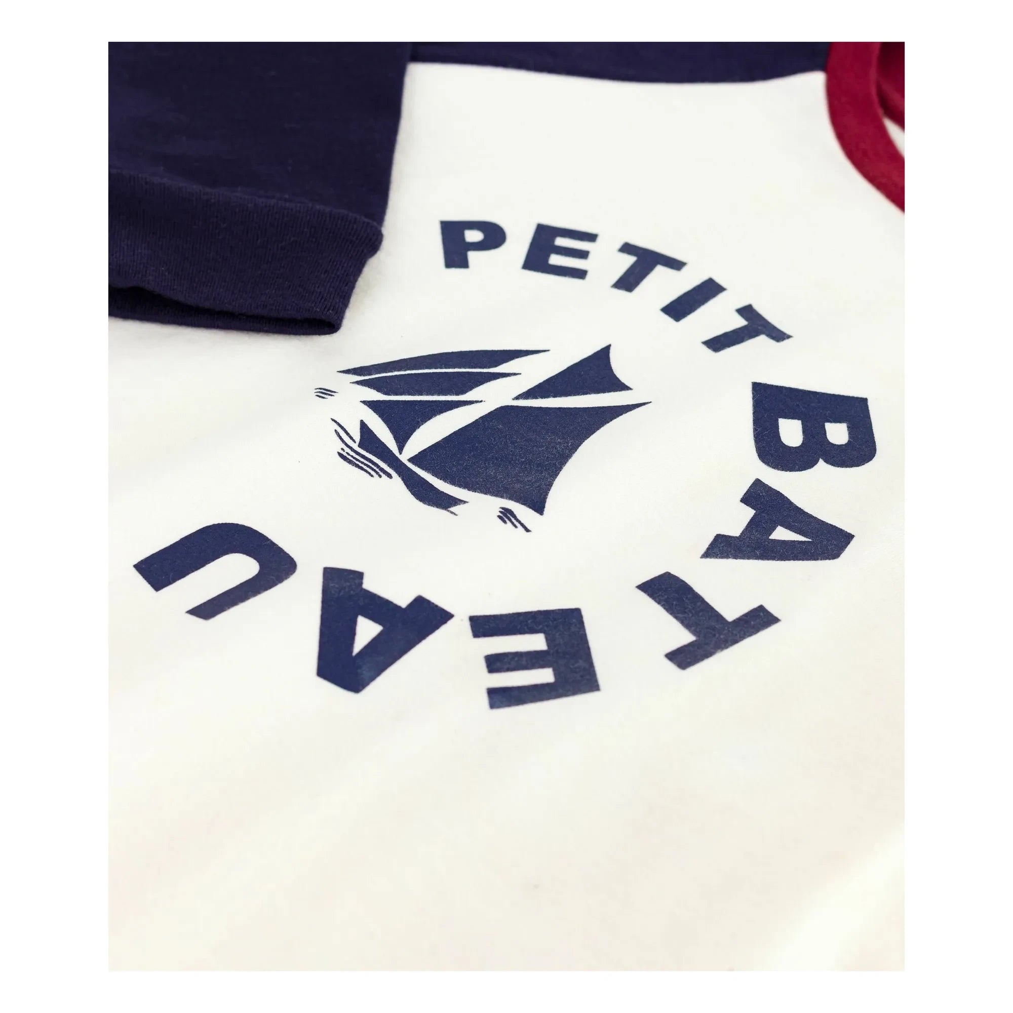 Petit Bateau - Baseball T-Shirt Petit Bateau Bio-Baumwolle | Ecru