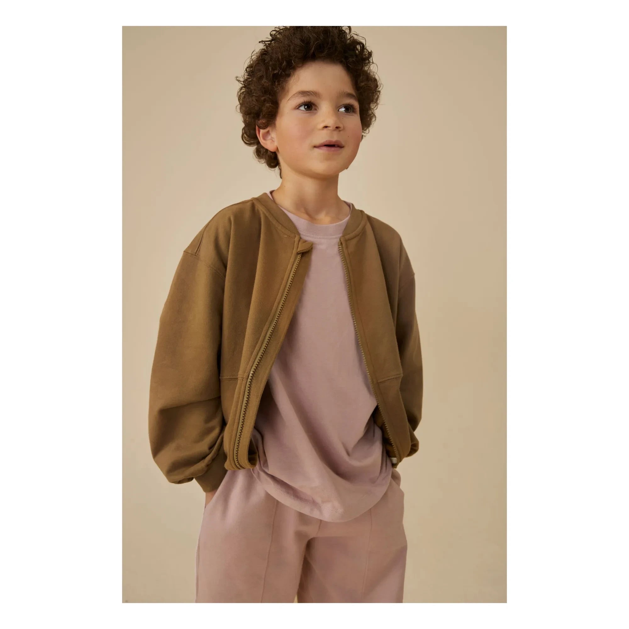 Gray Label - Organic Cotton Bomber Jacket | Khaki Brown