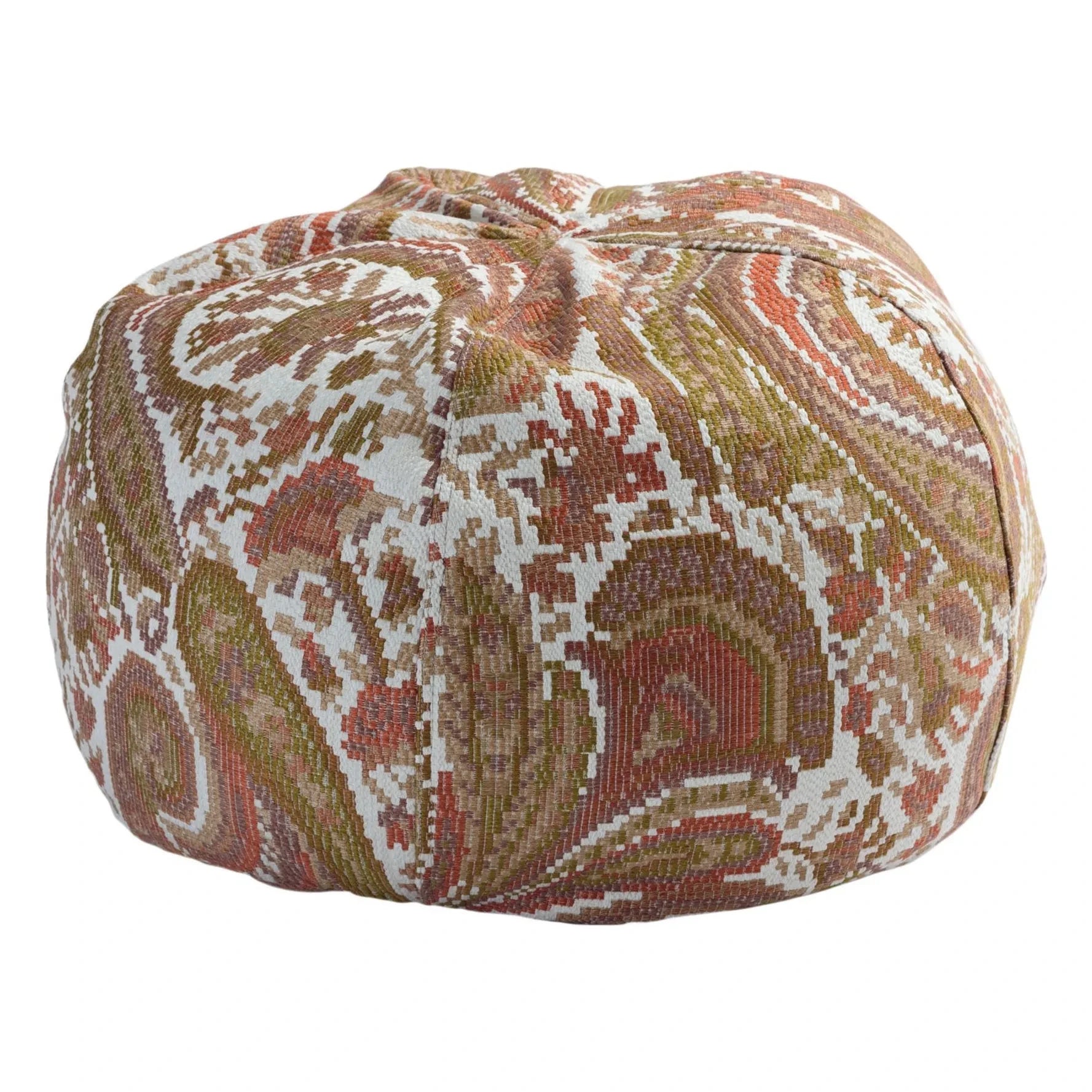 Maison de Vacances - Pouf Bulle Jakarlı Paisley İç ve Dış Mekan | Kahverengi