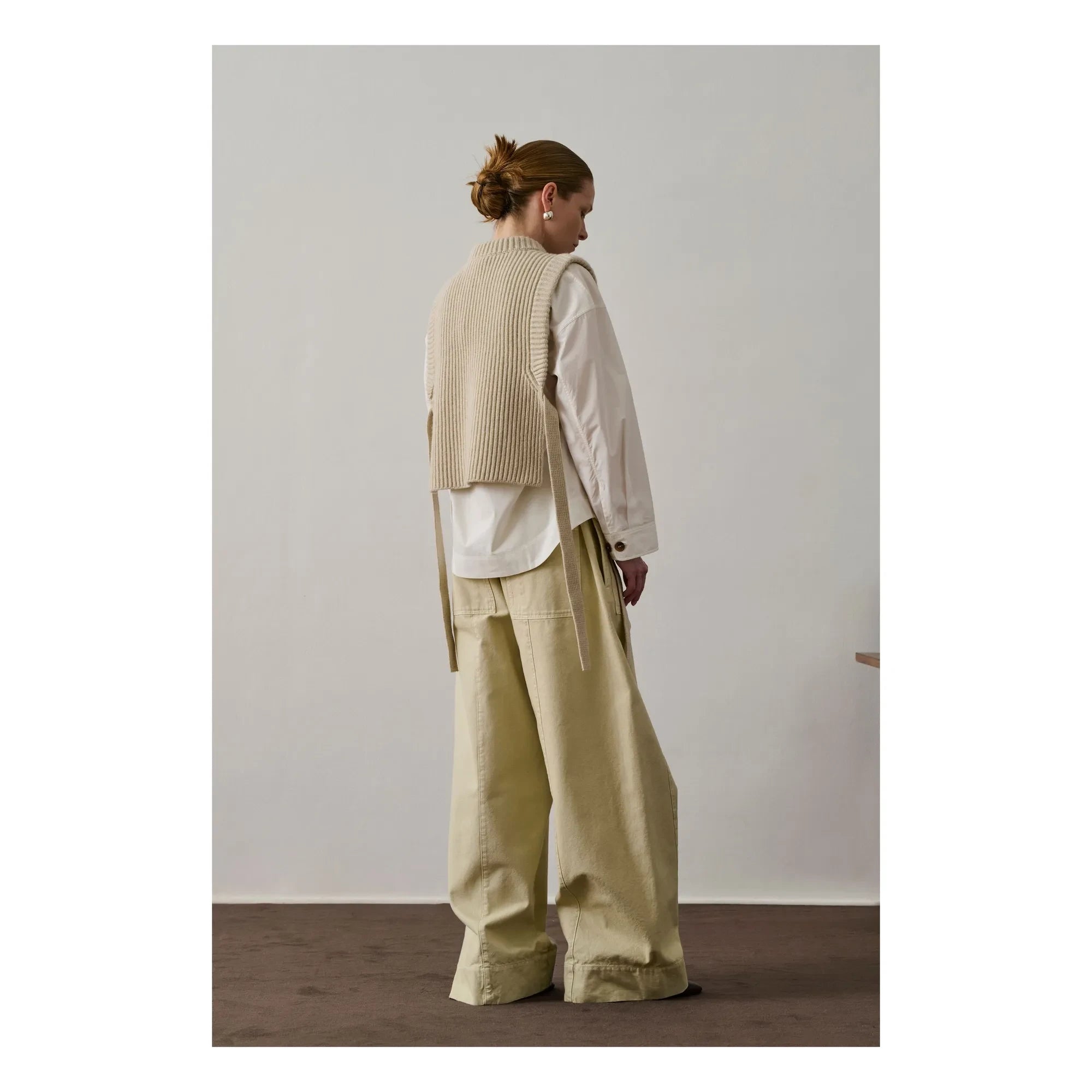 Soeur – Firmus Ärmelloser Pullover aus Merinowolle | Heather White