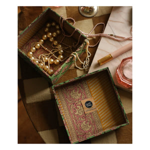 Doing Goods - Emma Wood ve Pamuk Kare Kutular - 2'li Set | Yeşil