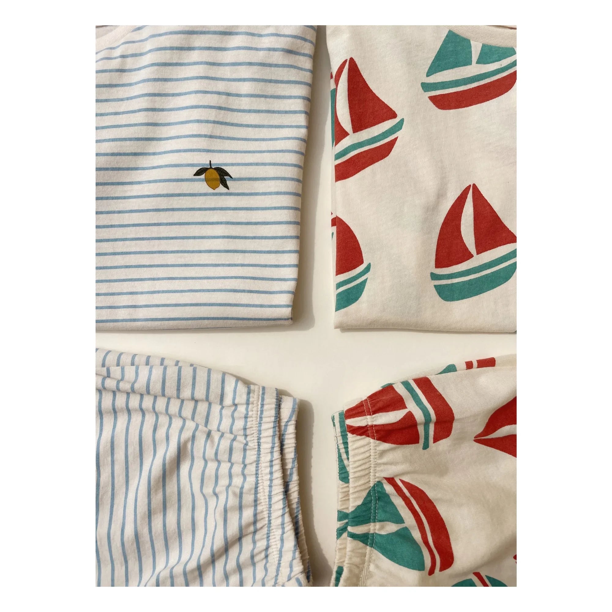 Konges Sløjd - Famo Striped Organic Cotton T-Shirt and Shorts Set | Blue