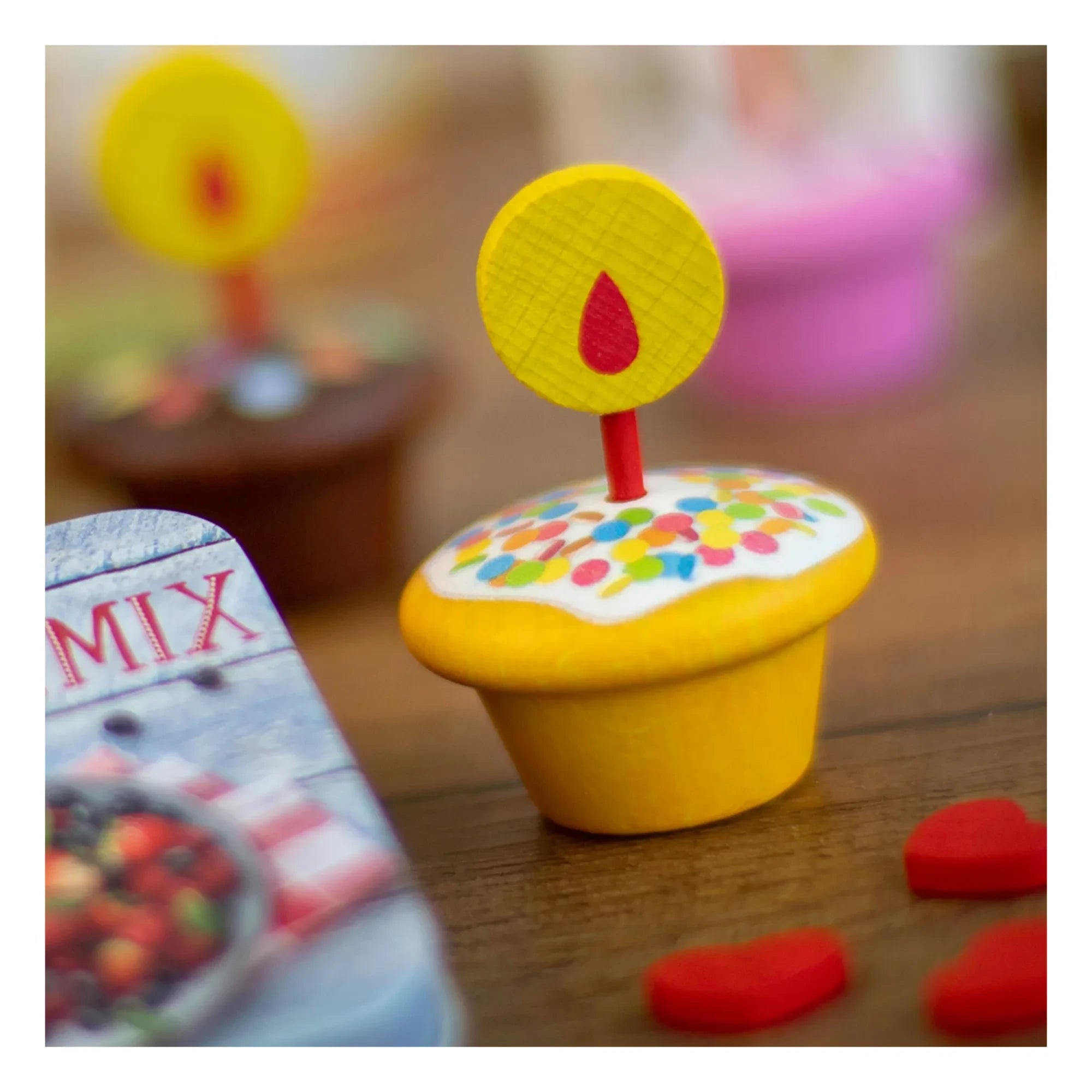 Erzi - Holzmuffins gewachst - 3er Set