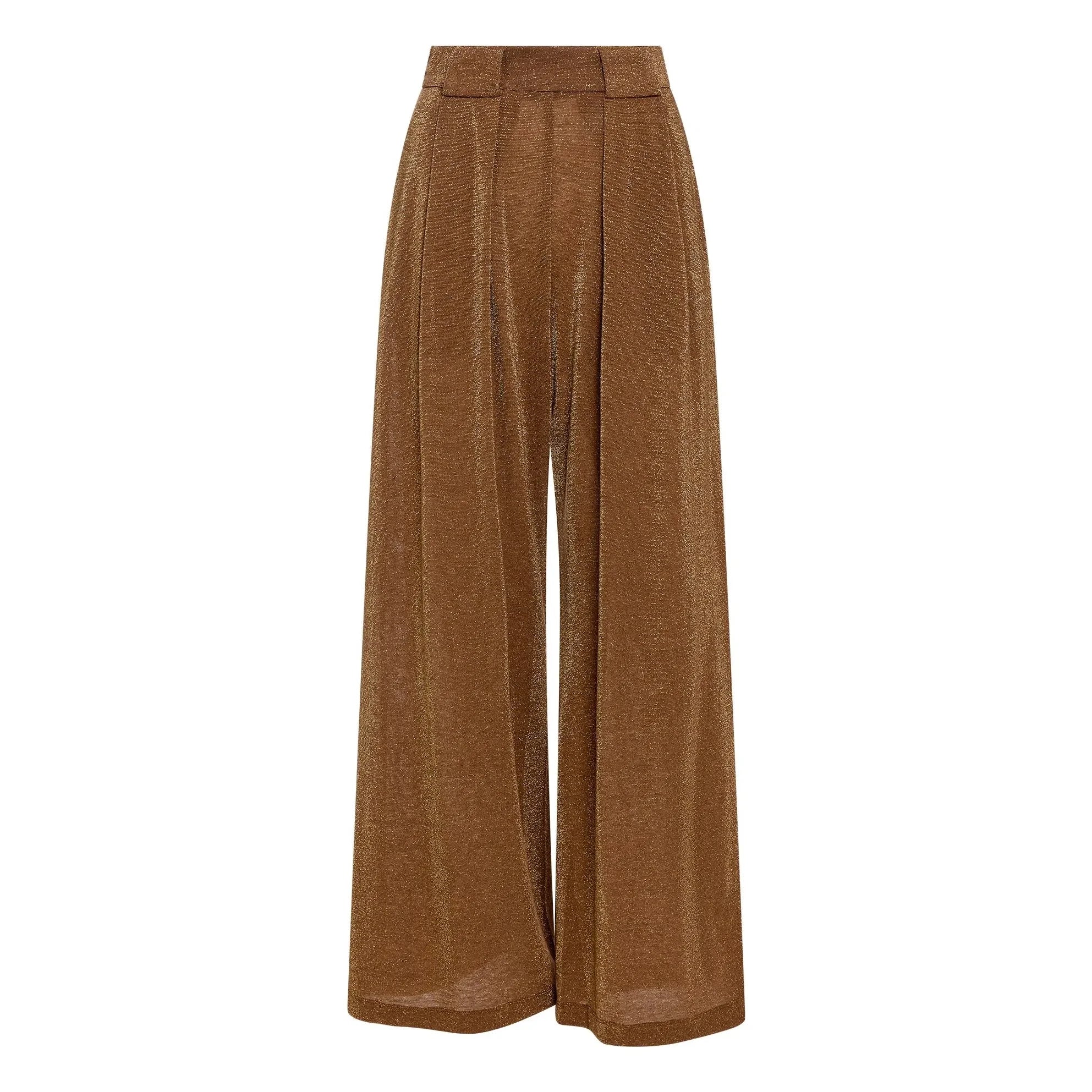 Momoni - Aspen Metalik Pantolon | Tabacco