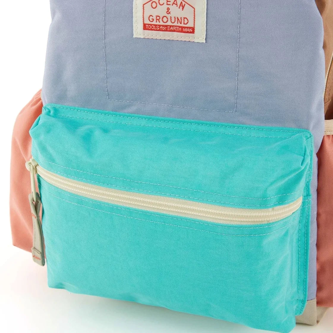 Ocean&Ground - Çok Renkli Blok Sırt Çantası | Lavanta