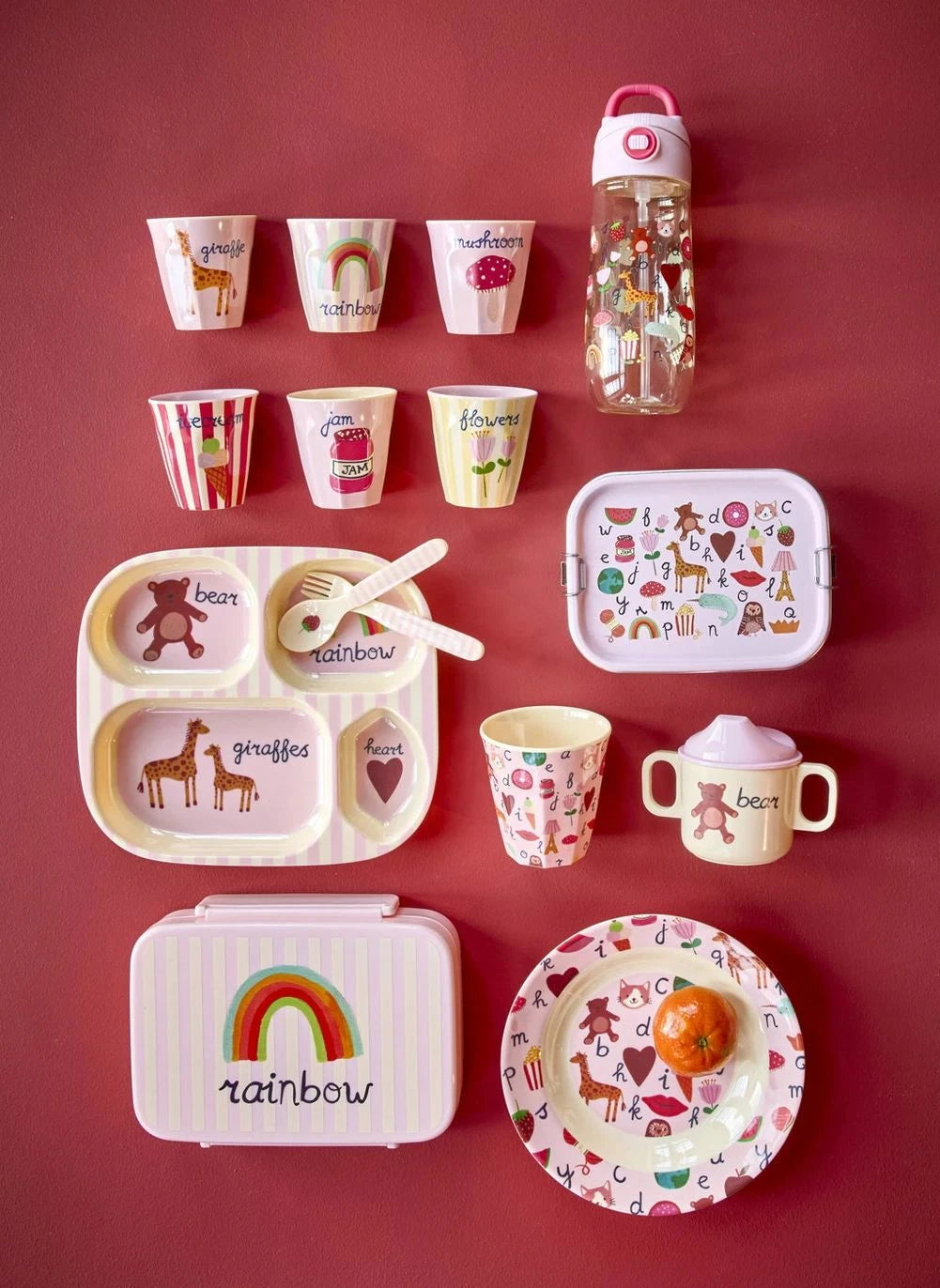 Rice - ABC Compartment Plate | Pale Pink