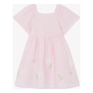 Tartine et Chocolat - Dusty Pink Floral Pattern Balloon Sleeve Dress