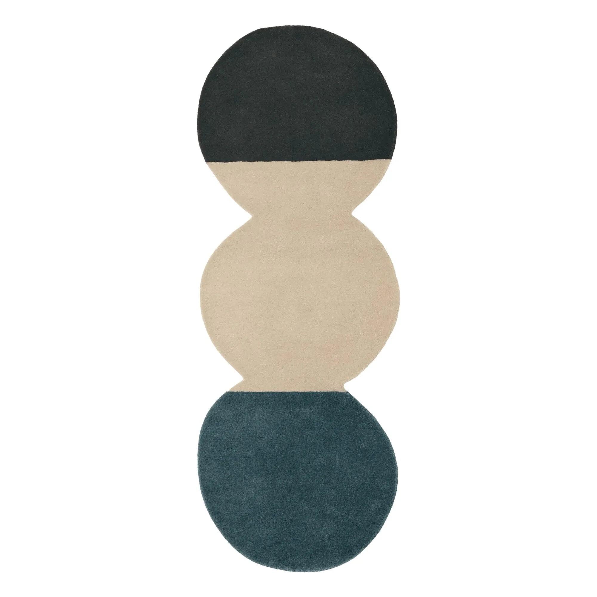 Nanimarquina - Pearls Runner 3 yün halı | Mavi