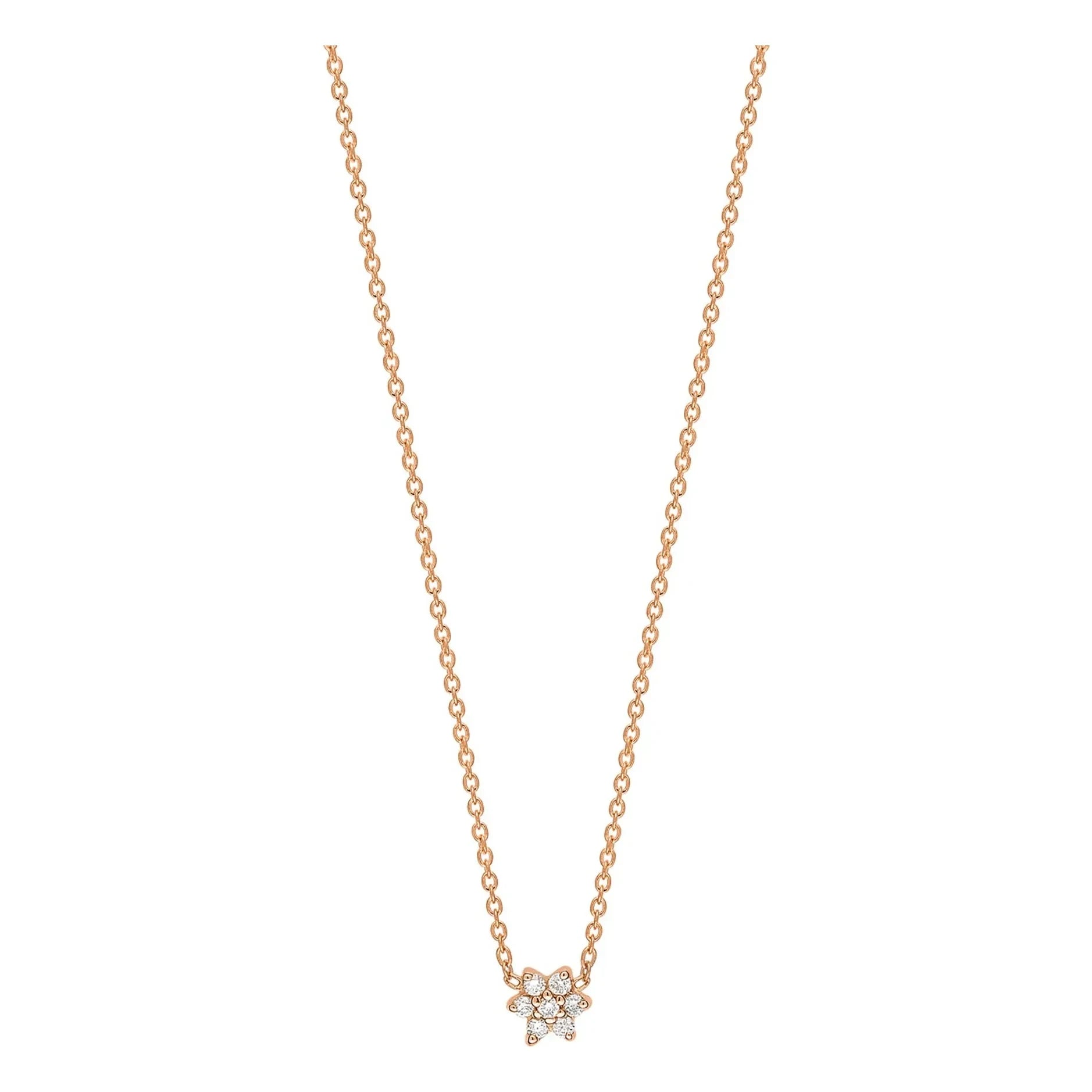Ginette NY - Mini Diamond Star Halskette | Roségold