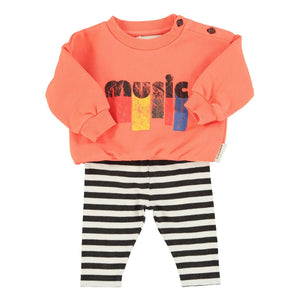 Piupiuchick - Music Sweat Organik pamuk | Neon turuncu