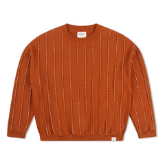 Matona - Striped Organic Cotton Sweater | Dark Blue