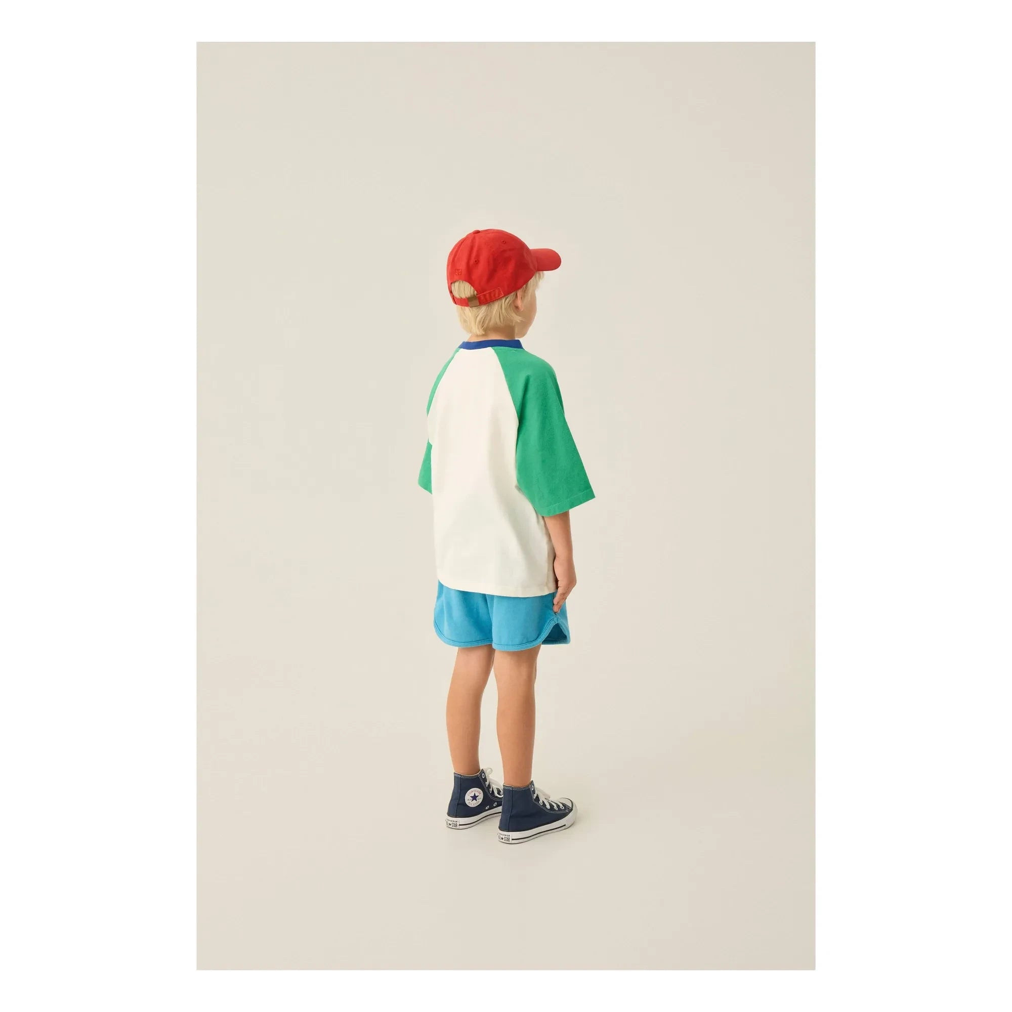 The Campamento - Oversize Renk Bloklu Tişört | Ekru