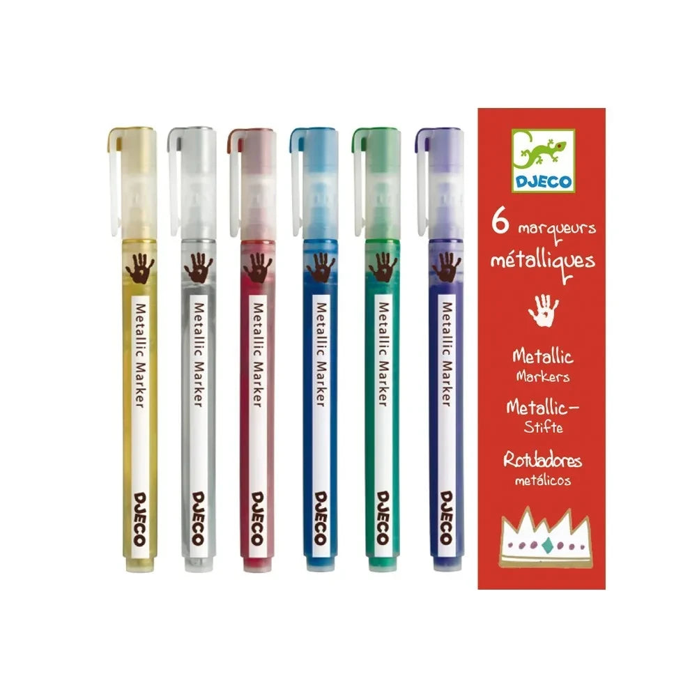 Djeco - 6 Metallic-Marker