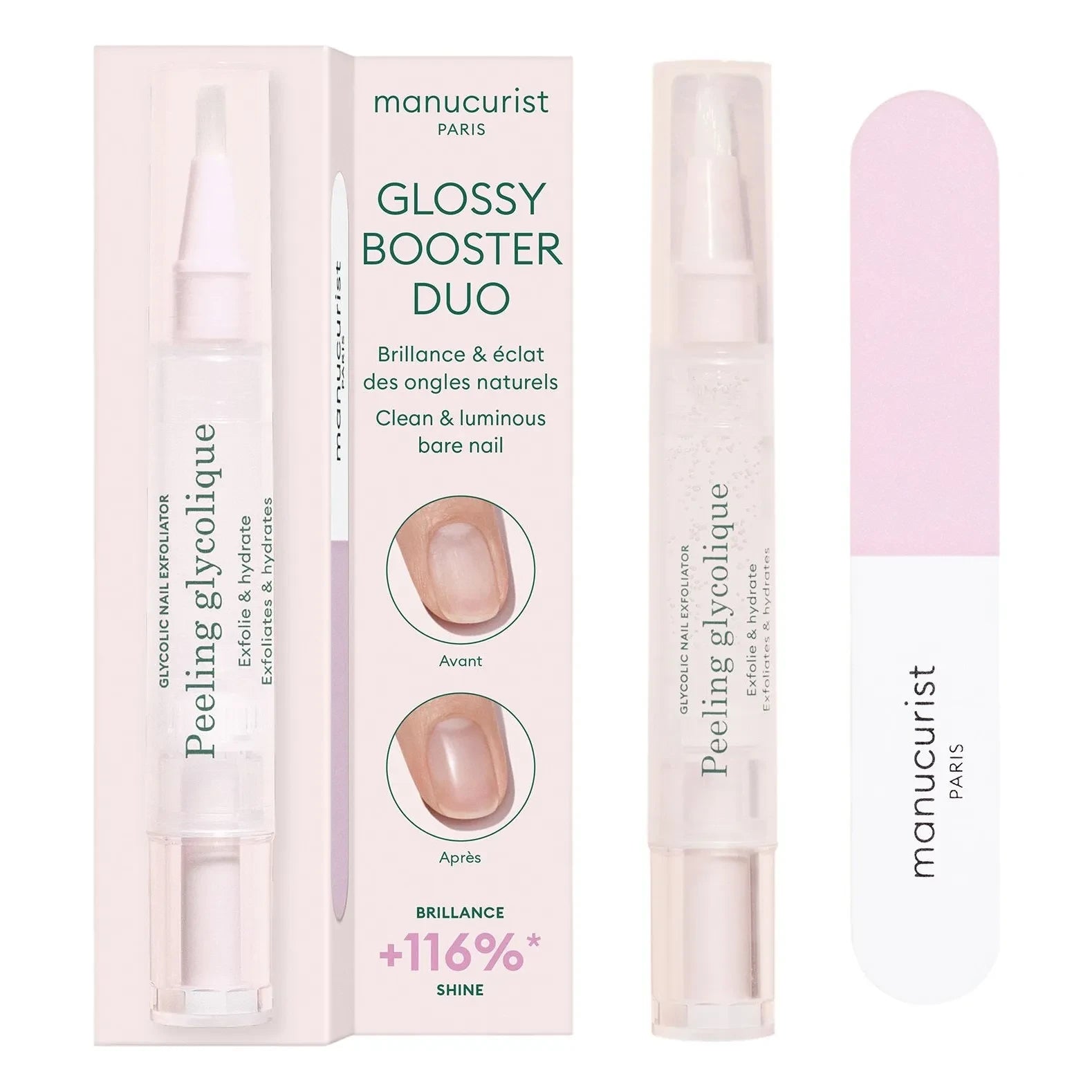 Manucurist - Glossy Booster Bakım ve Parlaklık Seti - 30g