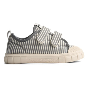 Wheat - Bobbie Striped Velcro Sneakers | Gray