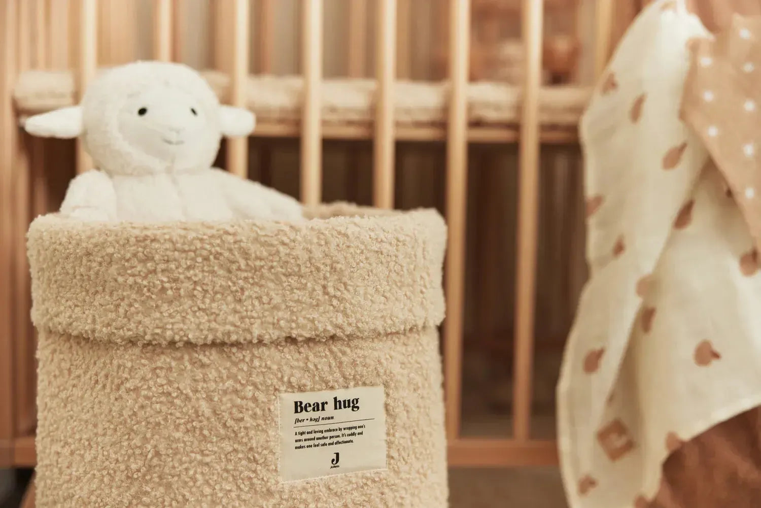 Jollein Storage Basket - Boucle Natural-Storage Baskets-Boucle Natural-29x33 cm | Natural Baby Shower