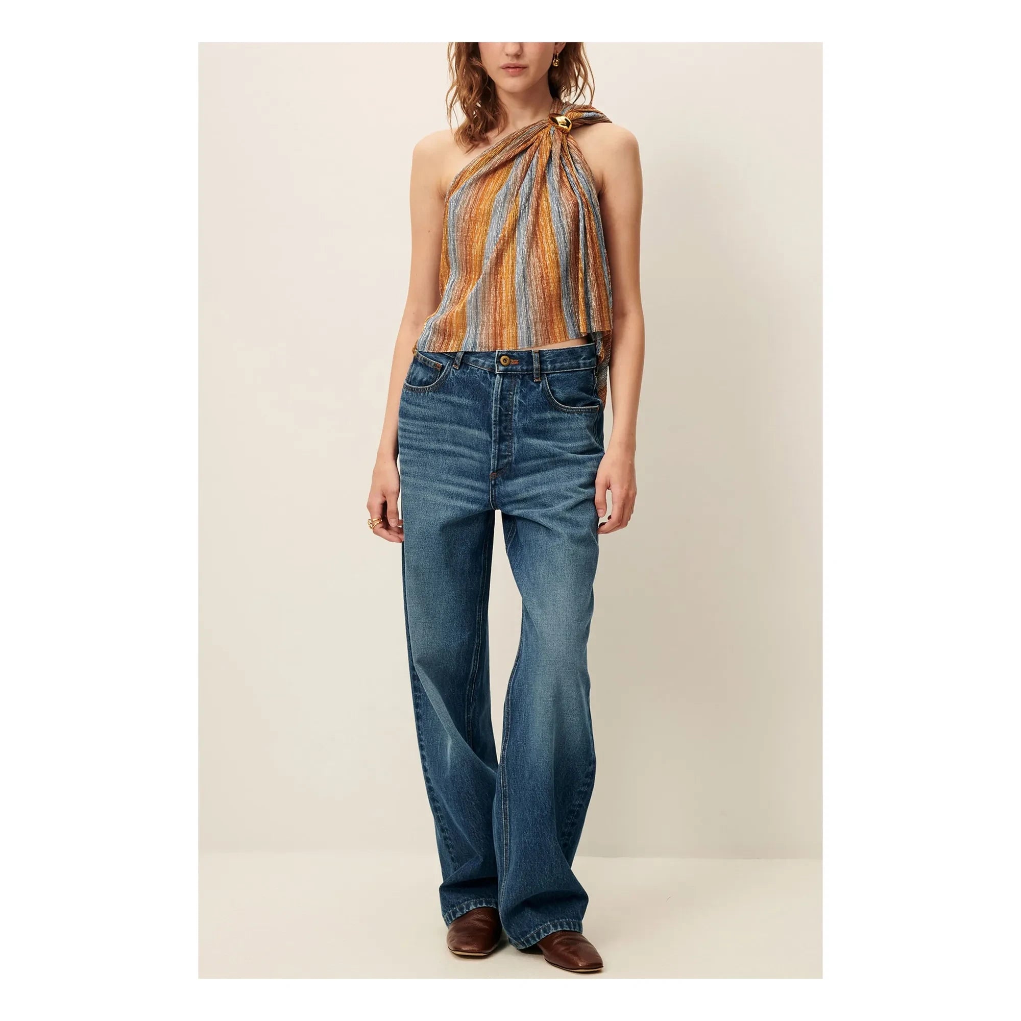 Sessùn - Luzio Metallic Top | Blue