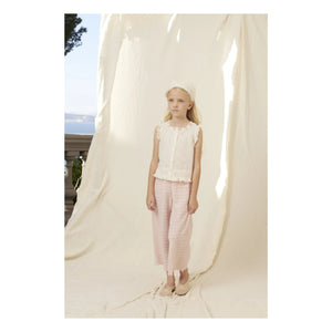 Bebe Organic - Emma Kareli Pantolon | Soluk Pembe