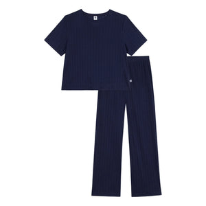 Petit Bateau - Marineblaue flüssige Pyjamahose