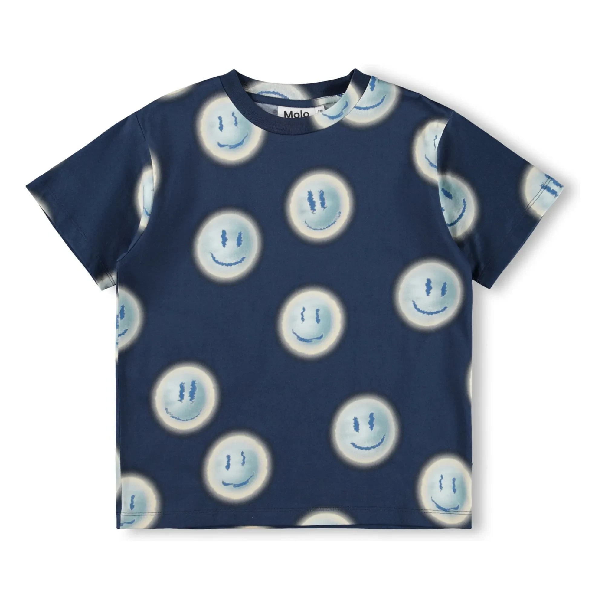 Molo - Riley Smileys T-Shirt aus Bio-Baumwolle | Marineblau
