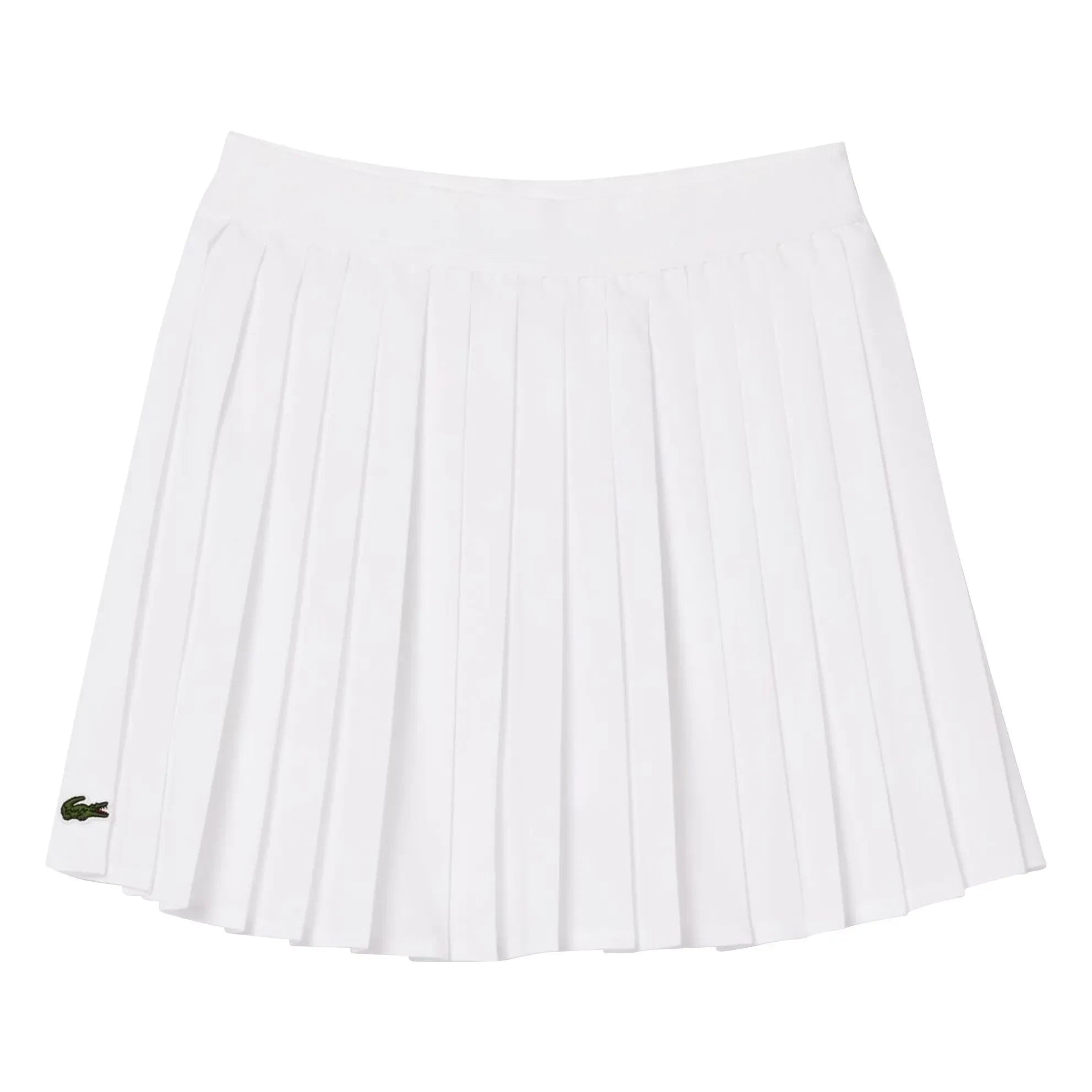 Lacoste - Geri Dönüştürülmüş Elyaf Pilili Etek | Beyaz