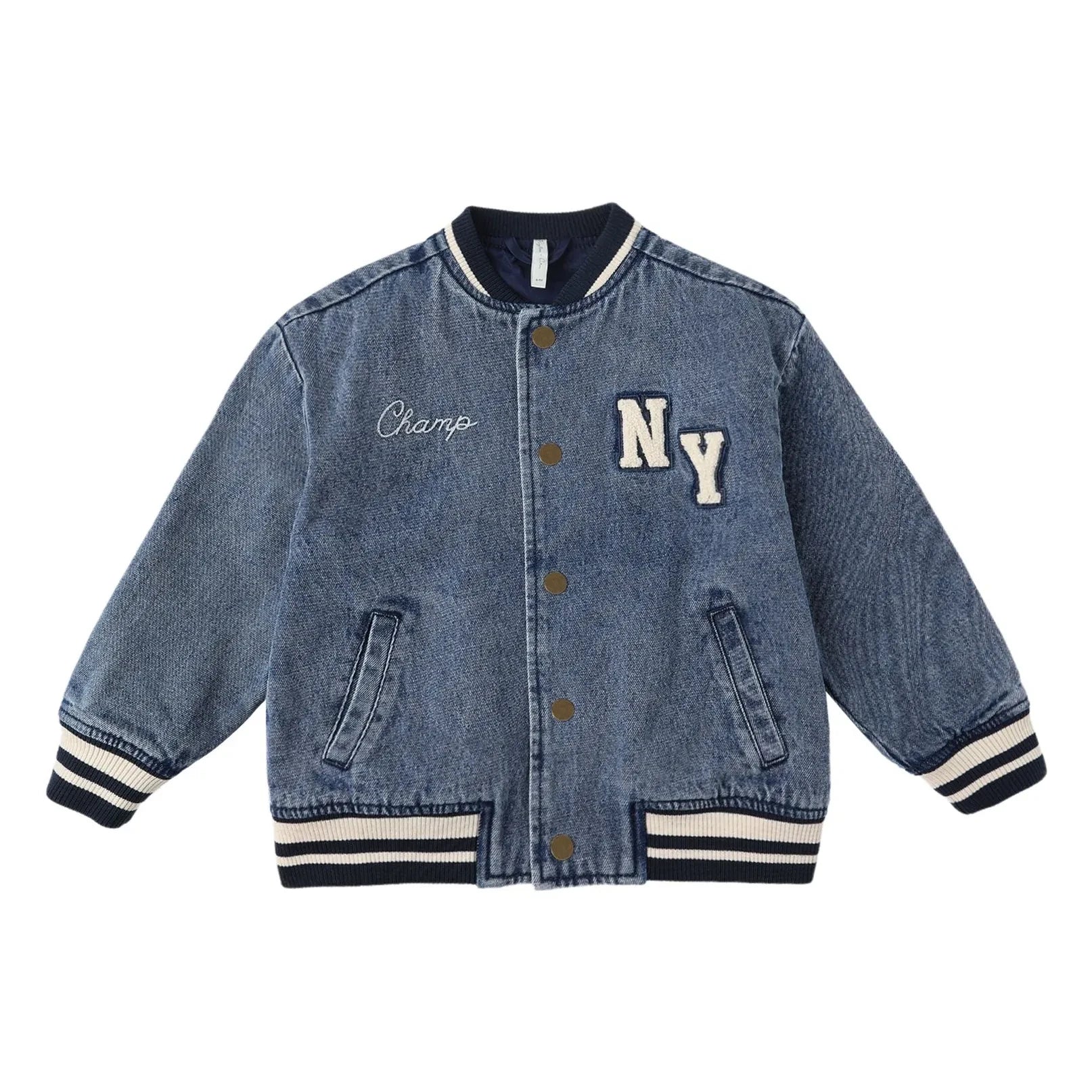 Rylee + Cru - Bomber Varsity Mini | Denim