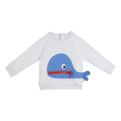 Stella McCartney Kids - Whale Zip Sweat | Beyaz