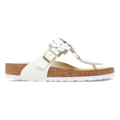 BIRKENSTOCK - Gizeh Çiçek Süslemeli Sandaletler Doğal Deri | Beyaz