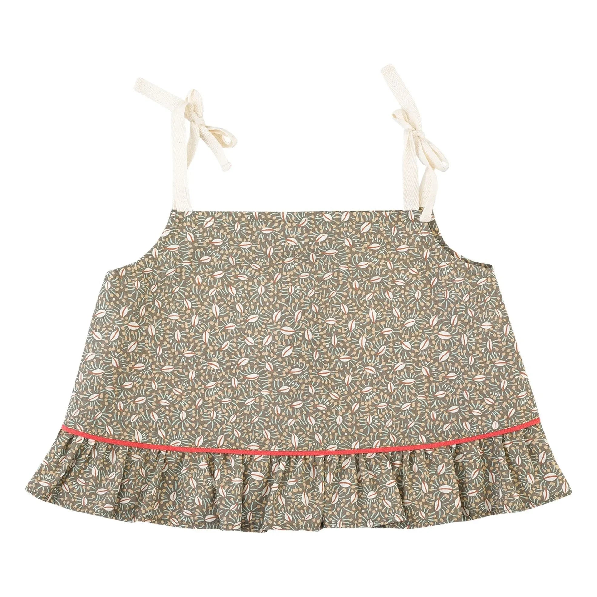 THE LiTTLE POETS - Rosalia Nature Organik Pamuklu Crop Top | Haki Kahverengi