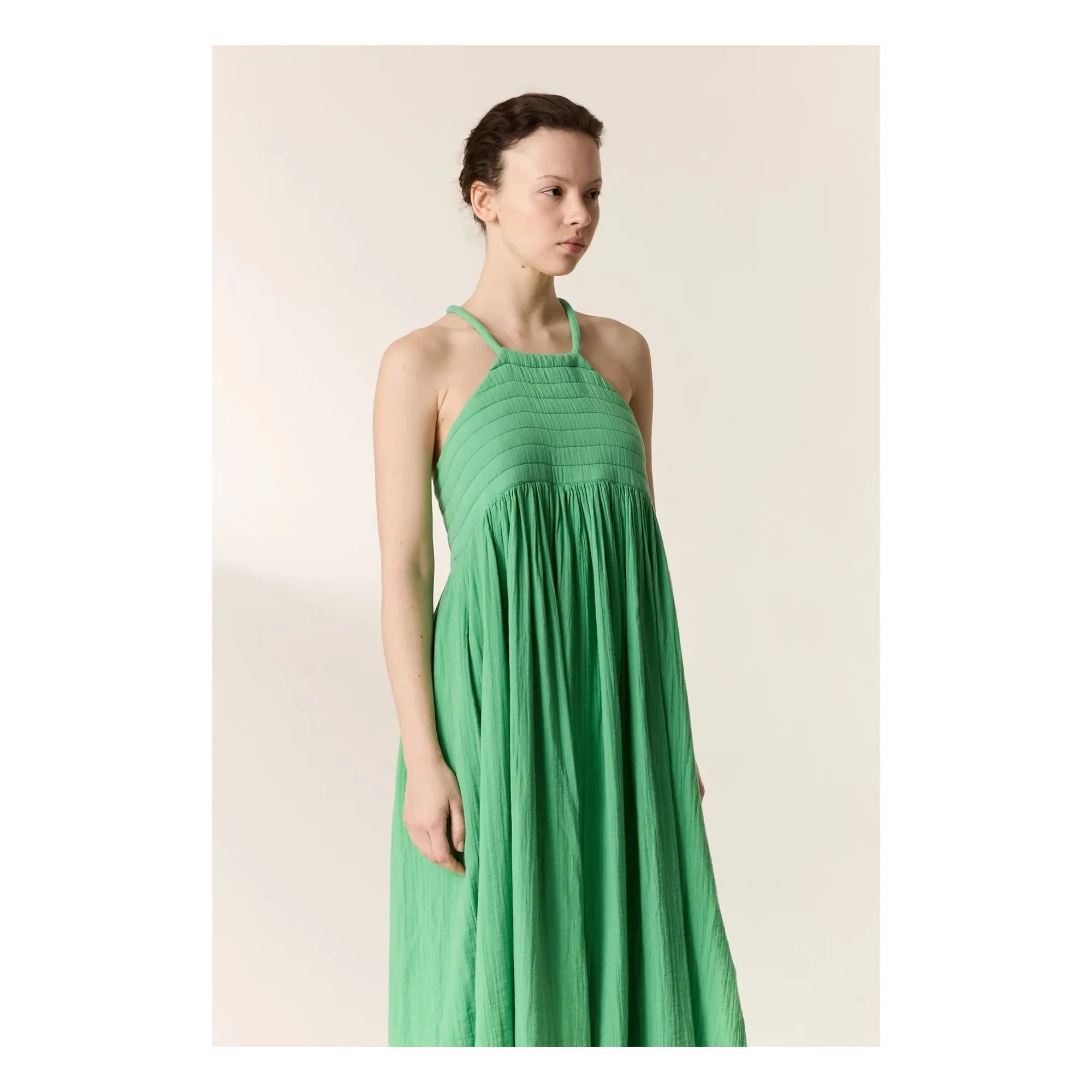 Leon & Harper - Romee organic cotton dress | Aqua green