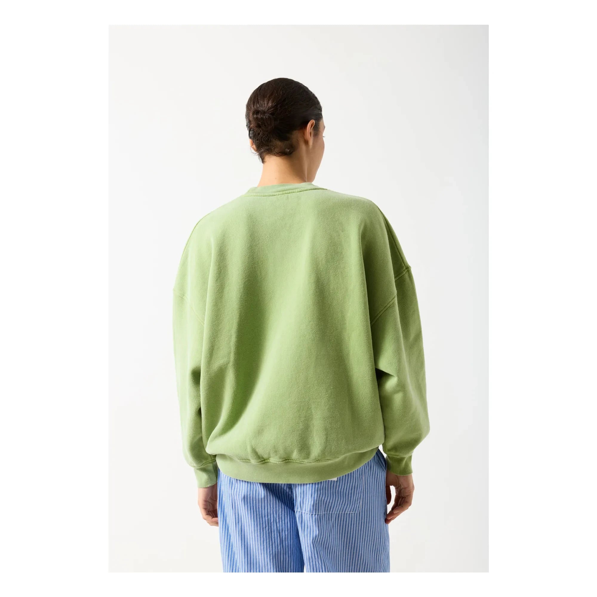 American Vintage - Plizzy Pamuklu Sweatshirt | Soluk Yeşil
