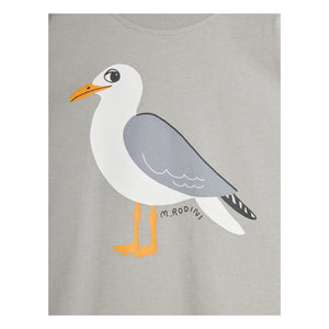 Mini Rodini - Seagull T-shirt Organic Cotton | Gray