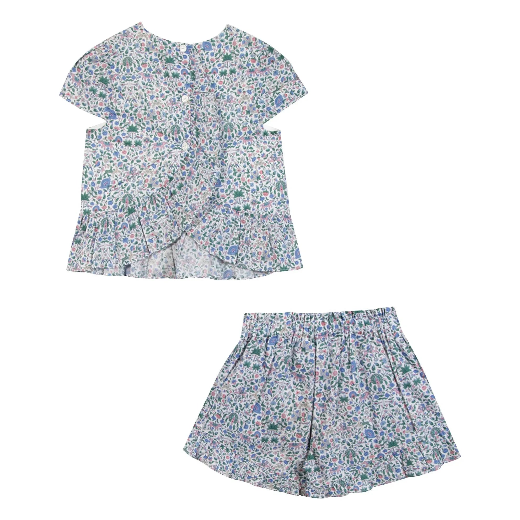 Tartine et Chocolat - Liberty Bluse und Shorts | Weiß
