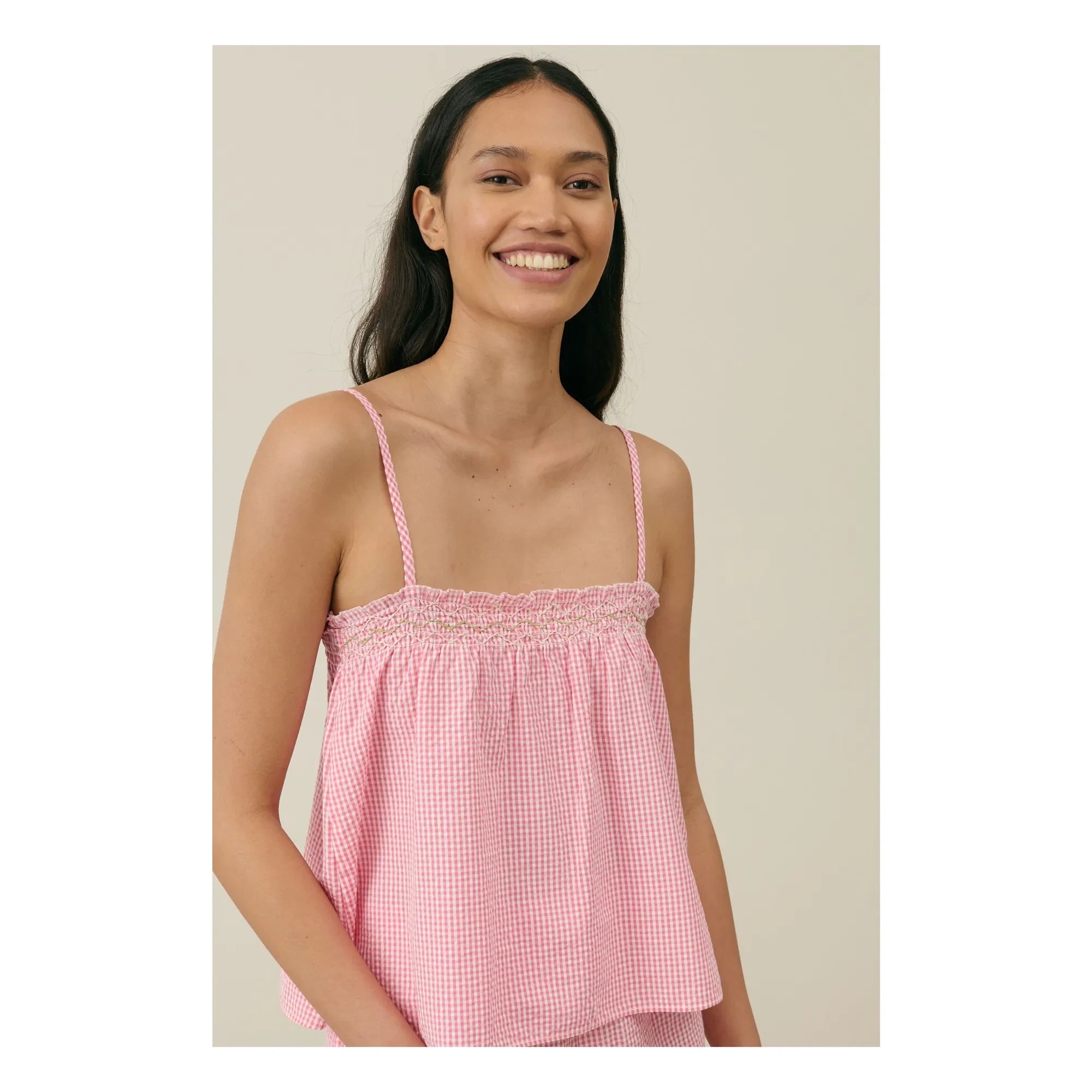 Louise Misha - Minala Vichy Pijama - Kadın koleksiyonu | Pembe