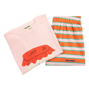 Bobo Choses - Marmelade 26 Bio-Baumwoll-T-Shirt und Shorts-Set | Rosa