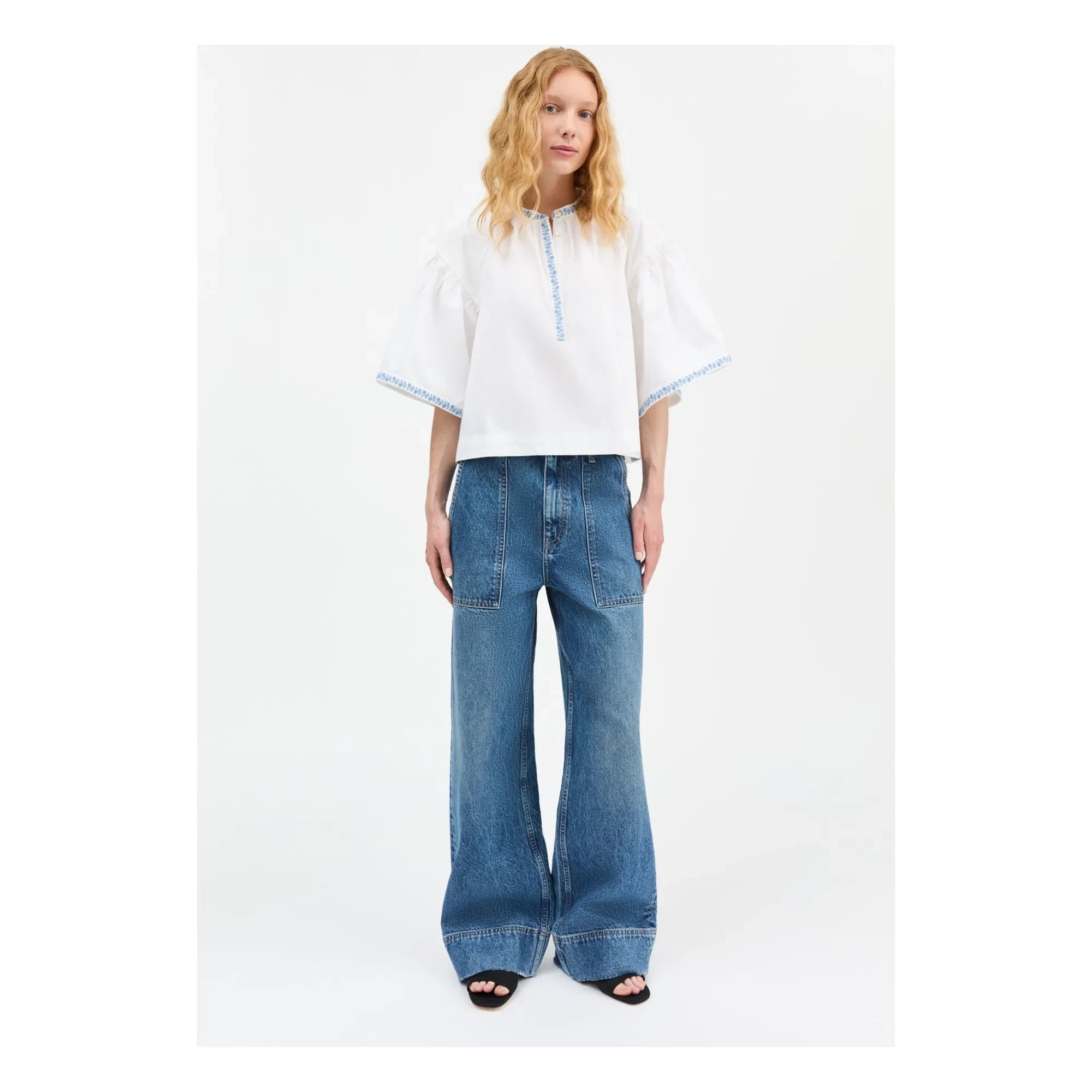 Skall Studio - Bluse Bonne Baumwolle | Weiß