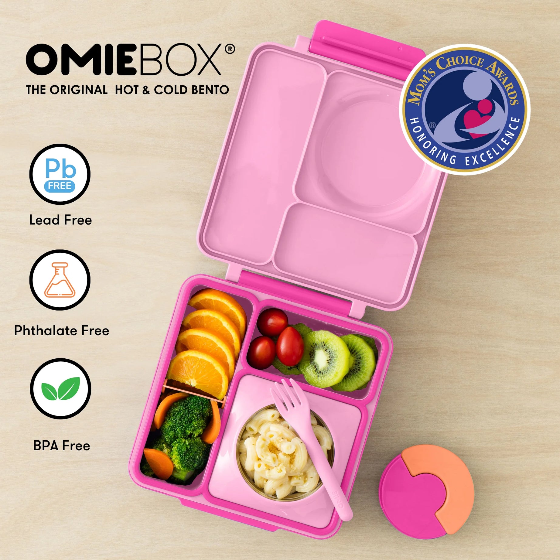 Omiebox - Warmte Geïsoleerde Fee Roze Bento Lunchbox
