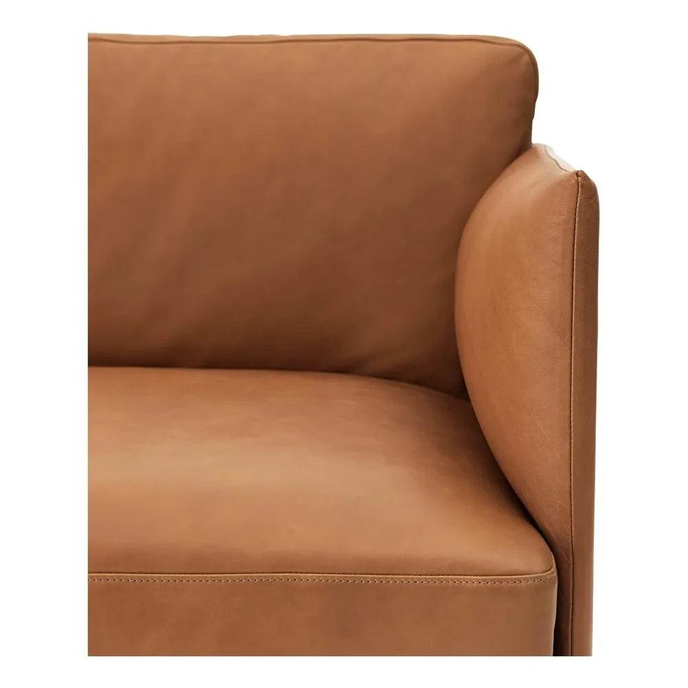 Muuto - Outline Leder 3-Sitzer Sofa | Cognac