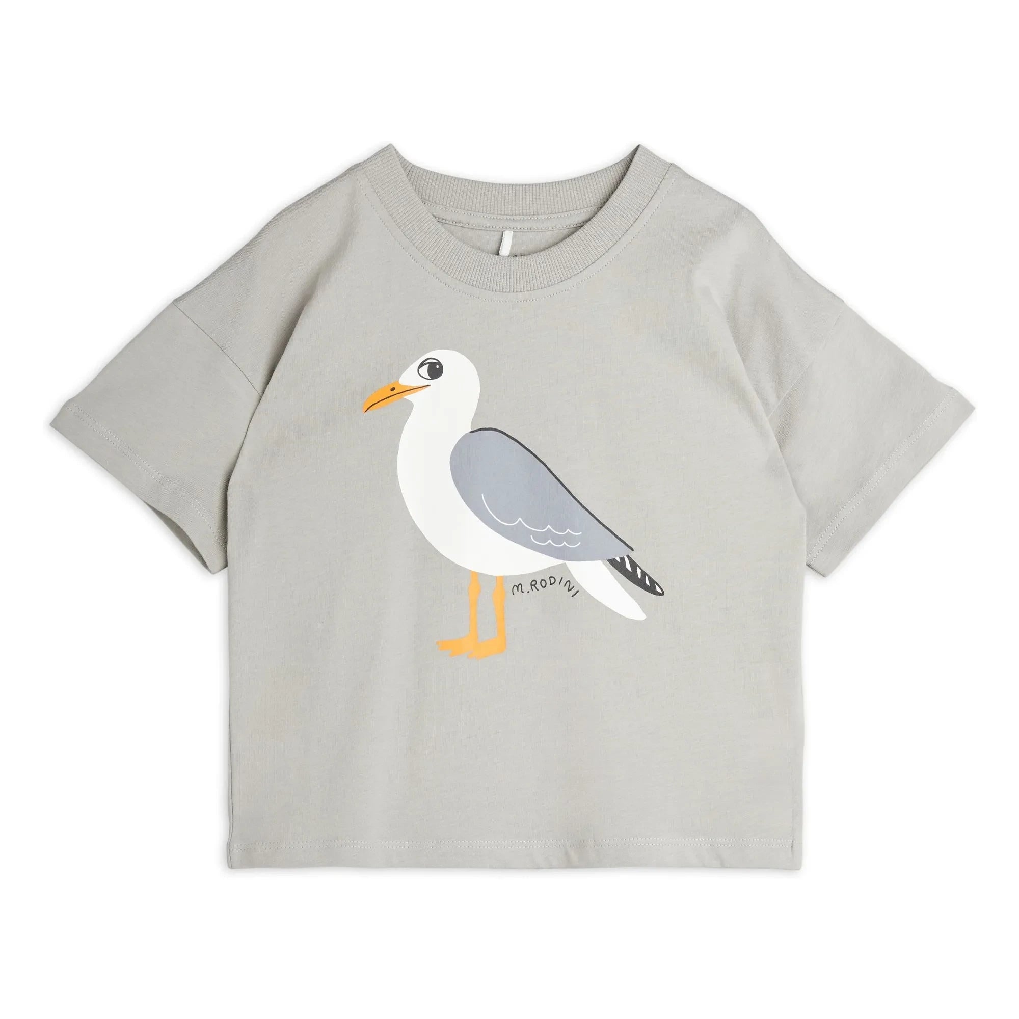 Mini Rodini - Seagull T-shirt Organic Cotton | Gray