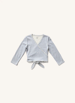 Soor Ploom - Vichy Wrap T-Shirt | Soluk mavi