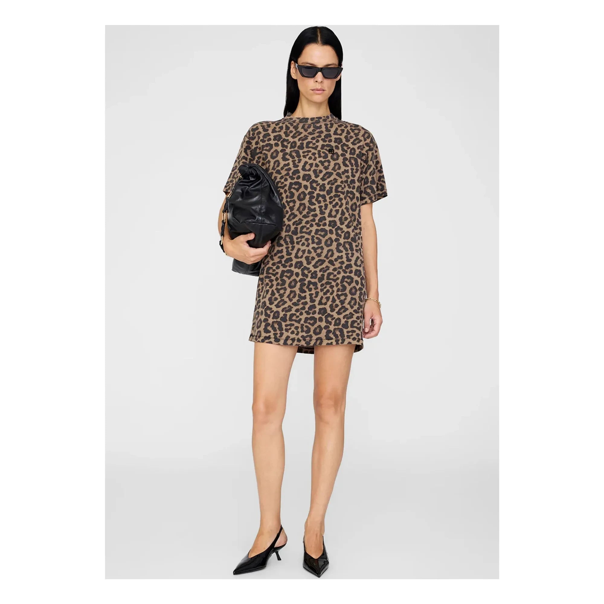 Anine Bing - Beth Leopar Elbise | Kahverengi