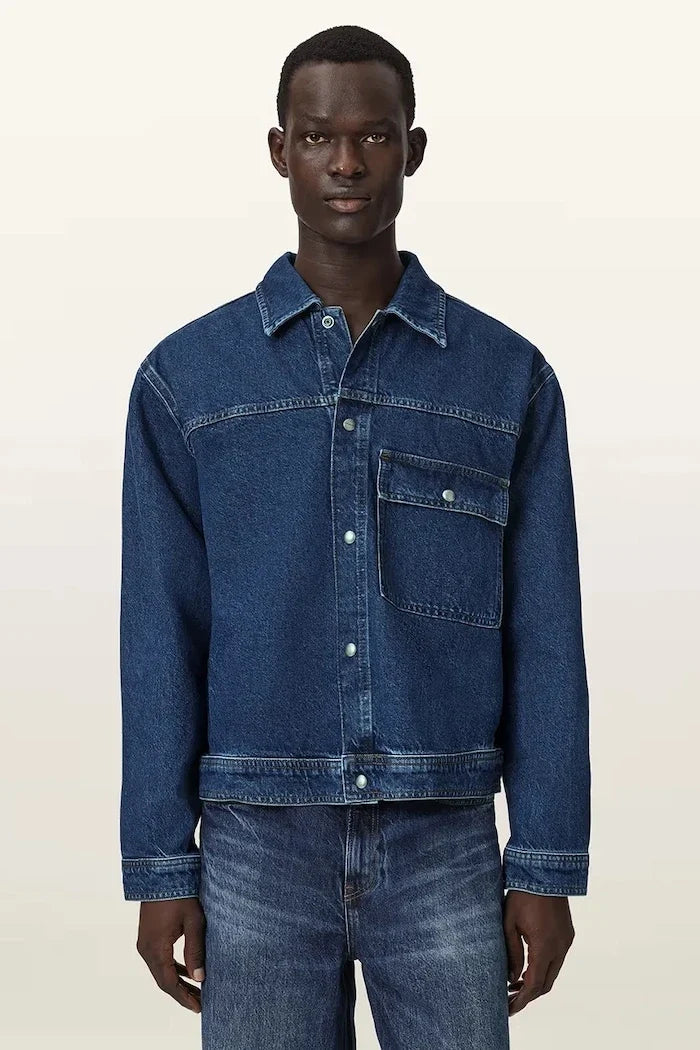 AllSaints erkek denim ceket CAST