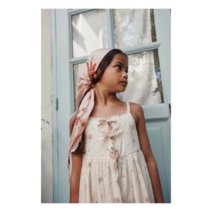 Emile et Ida – Geknotetes Kleid aus Bio-Baumwolle mit Blumenmuster | Creme