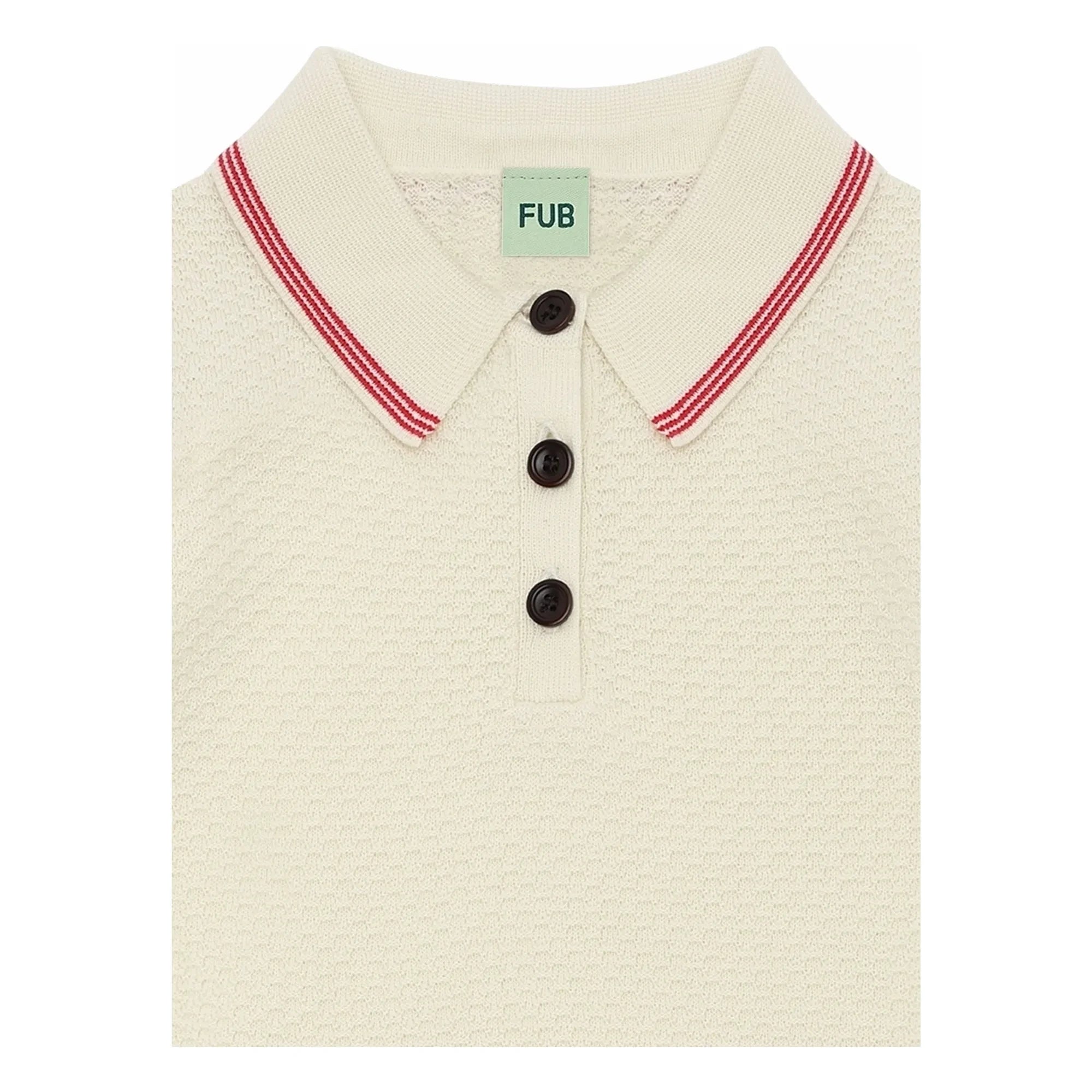 FUB - Piqué-Poloshirt aus Feinripp-Bio-Baumwolle | Ecru