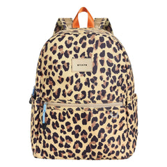 State Bags - Kane Leopard Double-Pocket Backpack | Beige