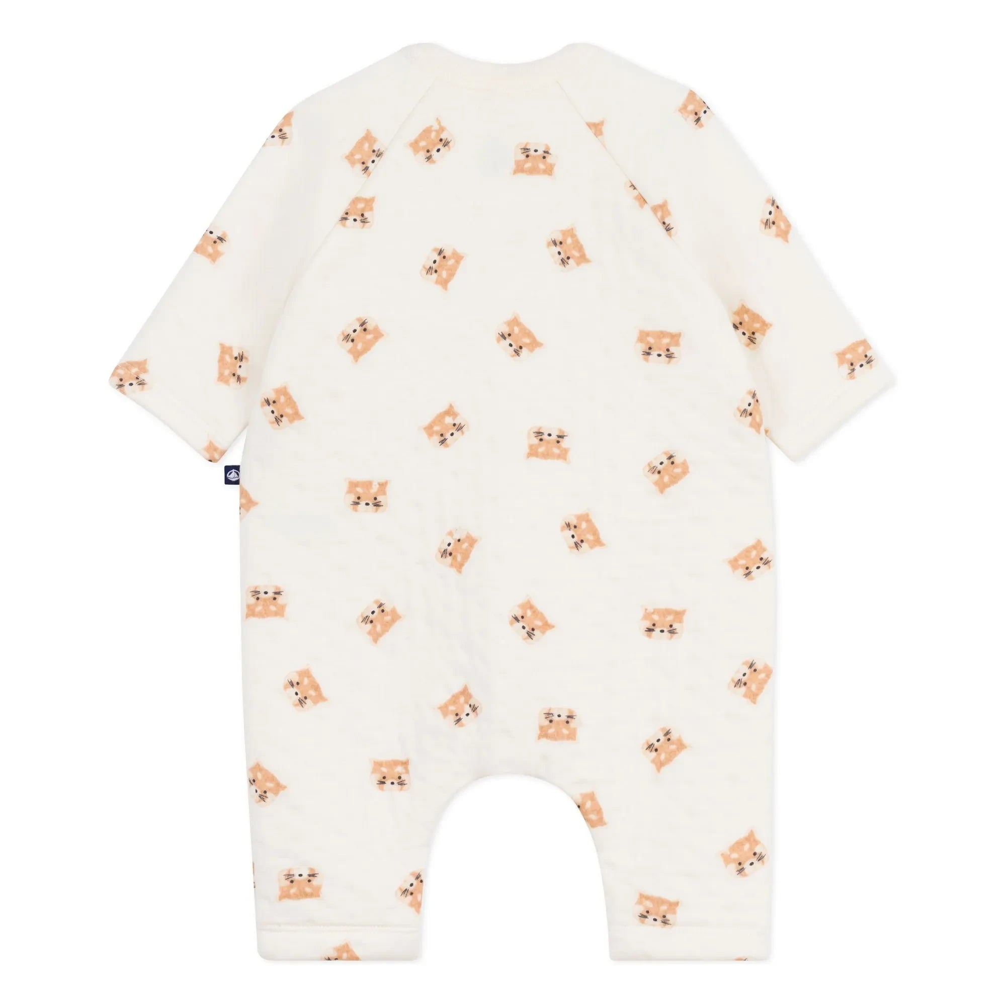 Petit Bateau - Overall mit Katzenmotiv in Ecru