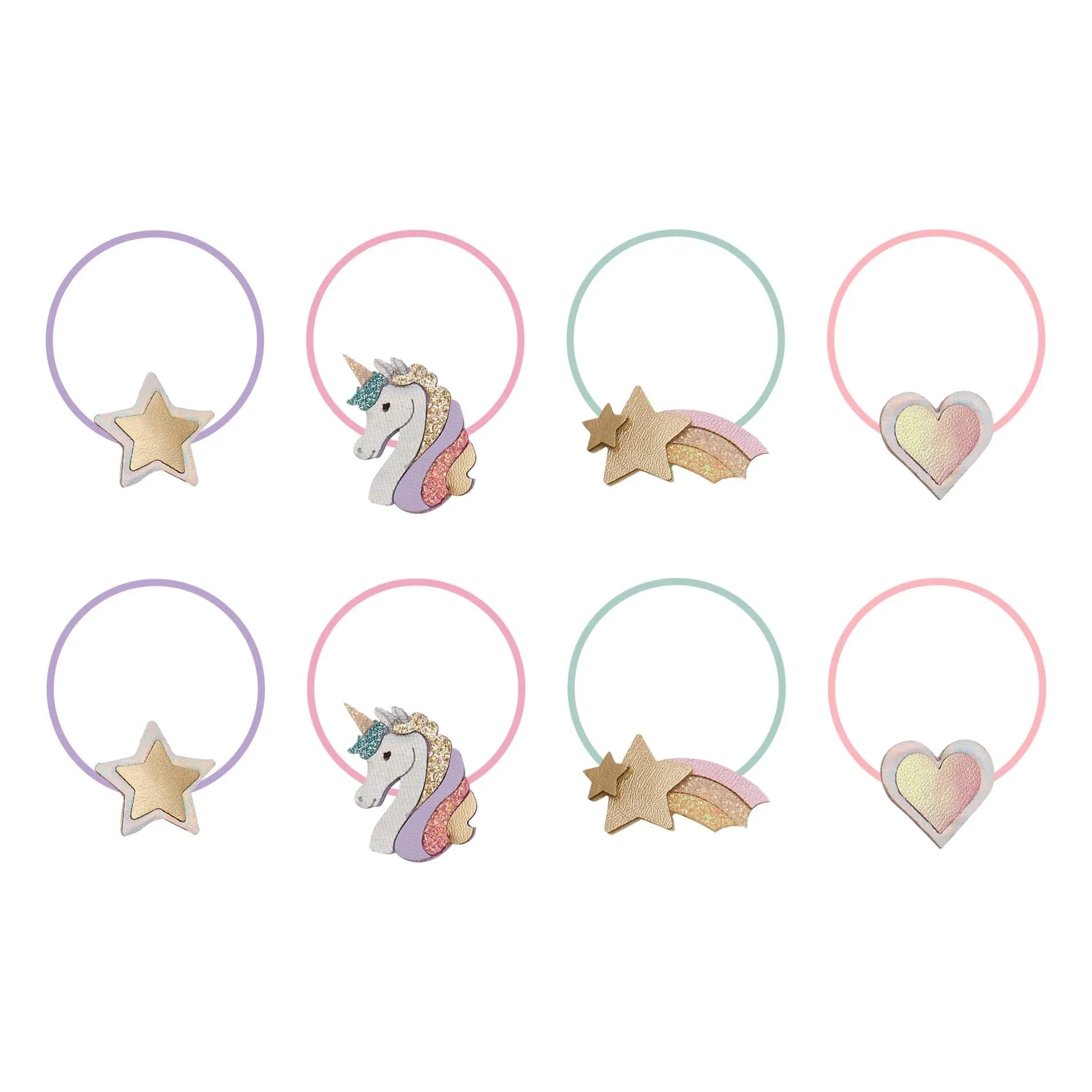 Mimi & Lula - 8 adet Unicorn tokası seti | Pembe