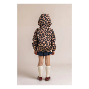 Flotte – Wasserabweisende Windjacke Bastille Leopard Recycelte Fasern | Braun